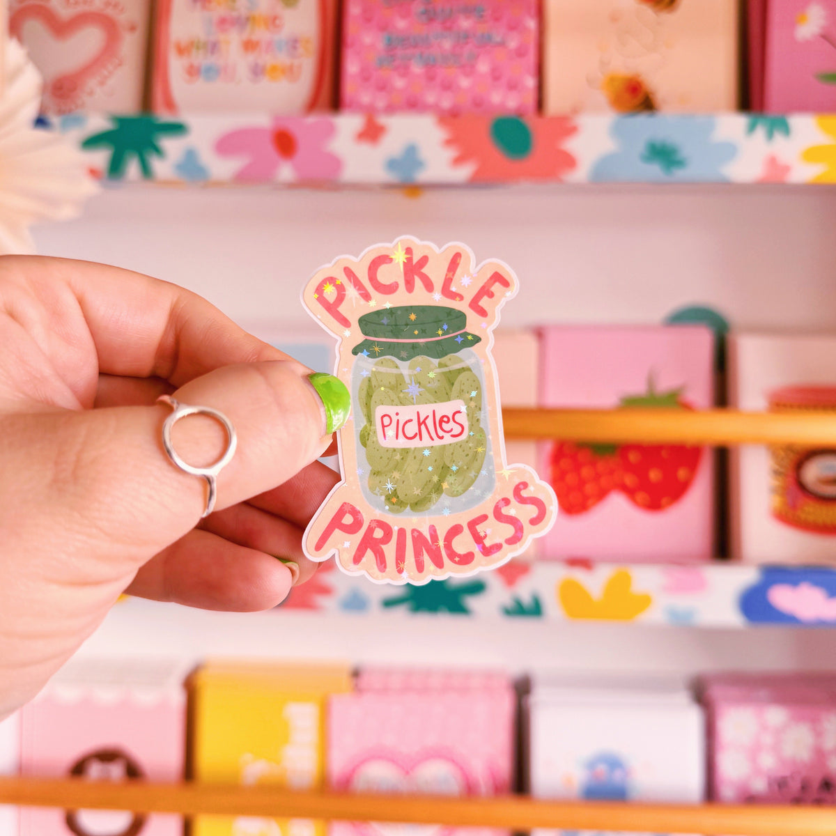 Pickle Princess Sticker - Holographic Sticker