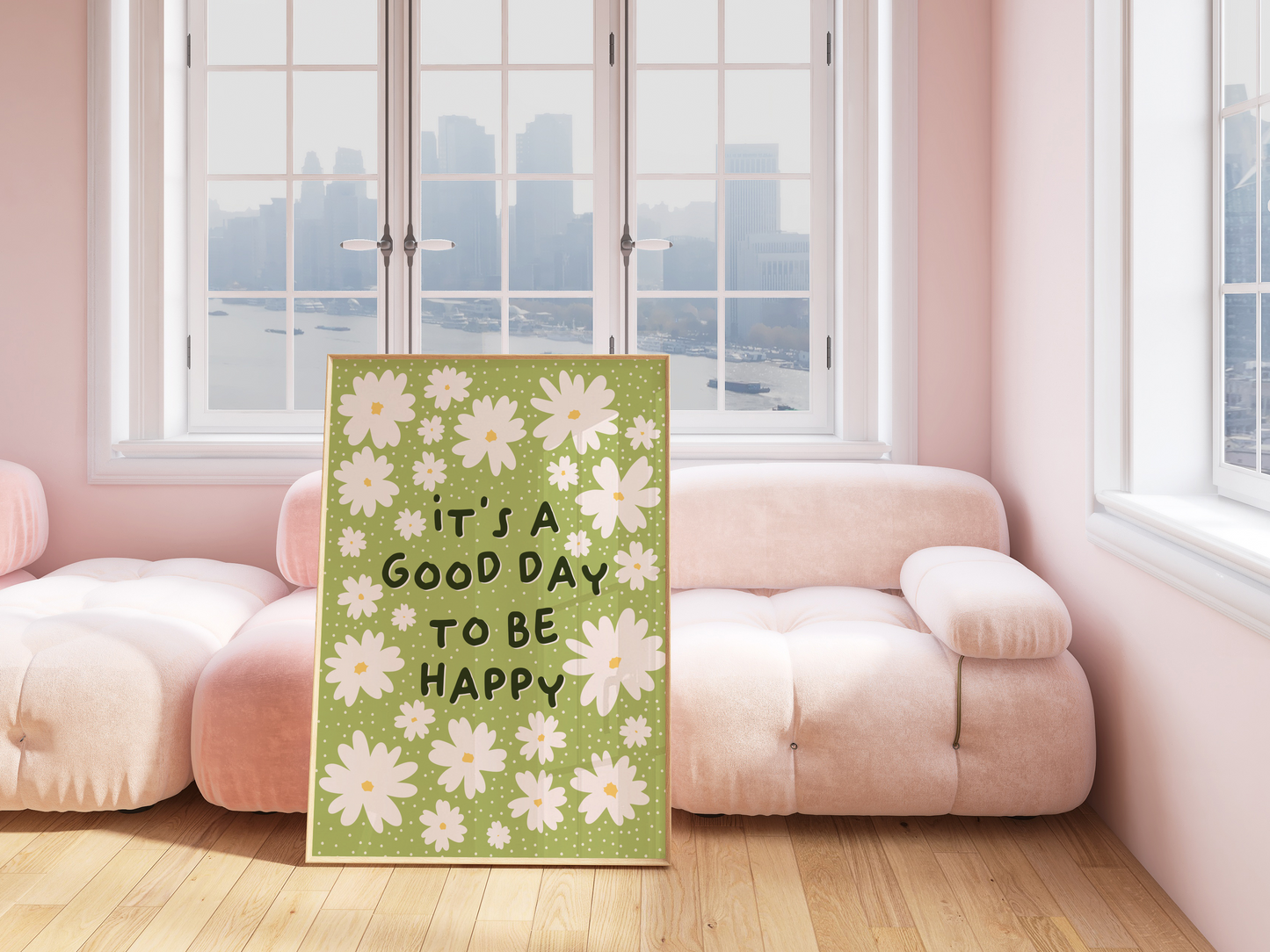 It’s A Good Day To Be Happy Print in Green