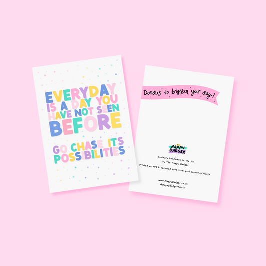 Positivity Quote Card - A6 Greetings Card