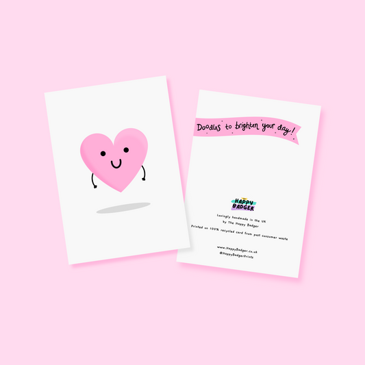 Cute Love Heart Card - A6 Greetings Card