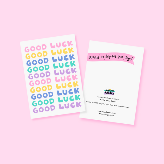 Good Luck Card - A6 Greetings Card