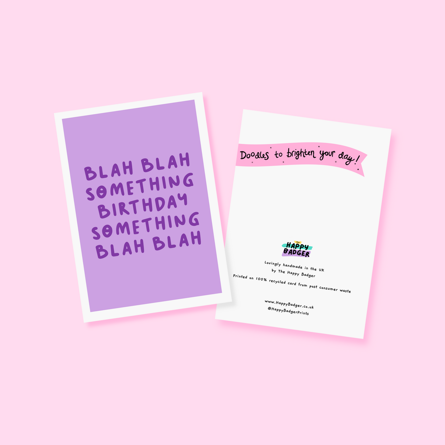 Blah Blah Birthday Card - A6 Greetings Card