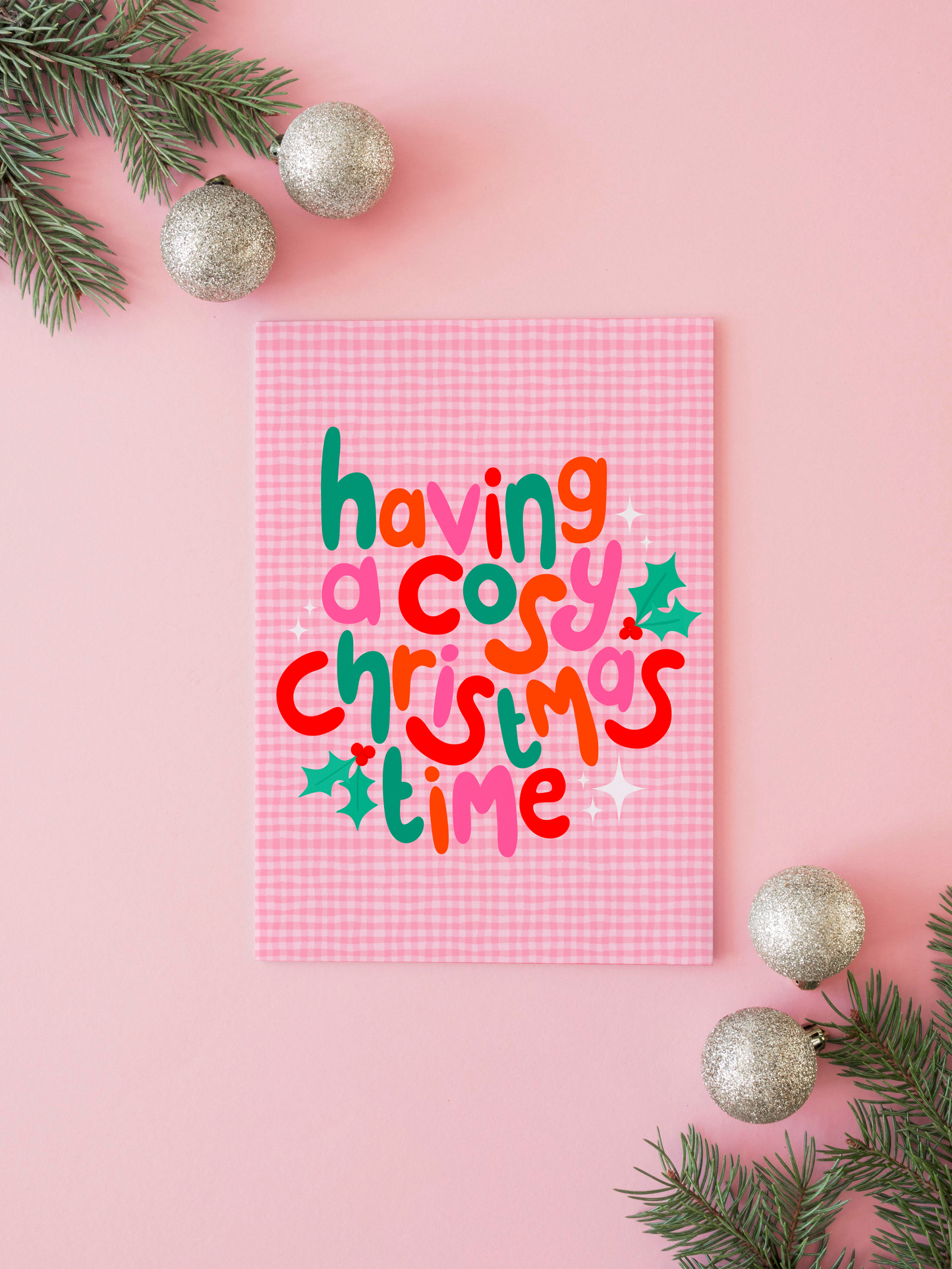 Cosy Christmas Time Print - Festive Quote Wall Art