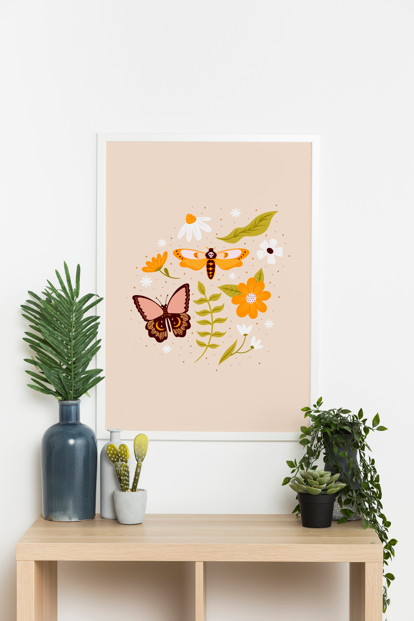 Moth & Butterfly Print