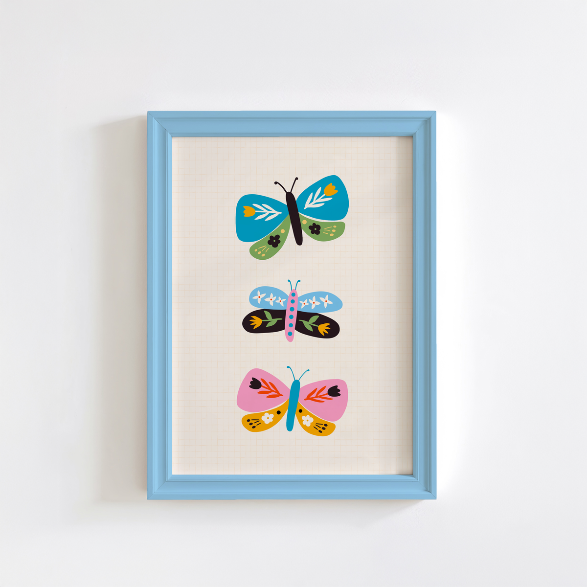 Retro Butterflies Print