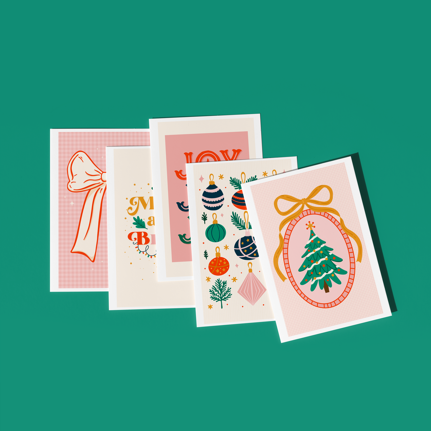 Illustrated Christmas Card Pack - Pack of 5 10 15 or 20