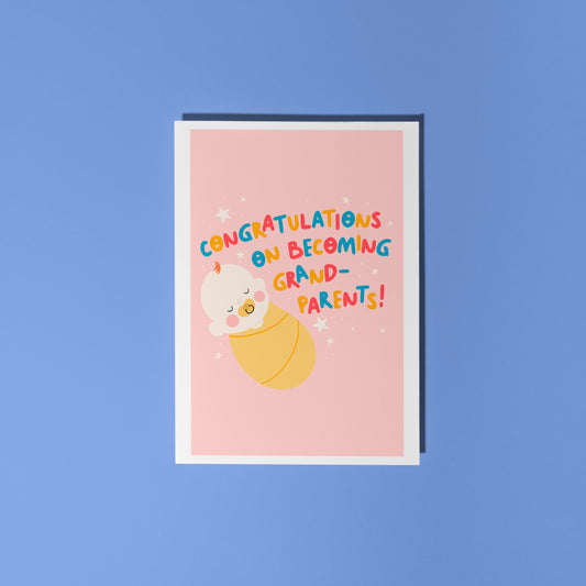 Congratulations on Becoming Grandparents Card - A6 Greetings Card