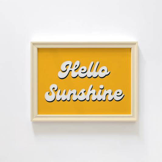 Hello Sunshine Print in Yellow