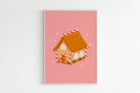 Gingerbread House Print