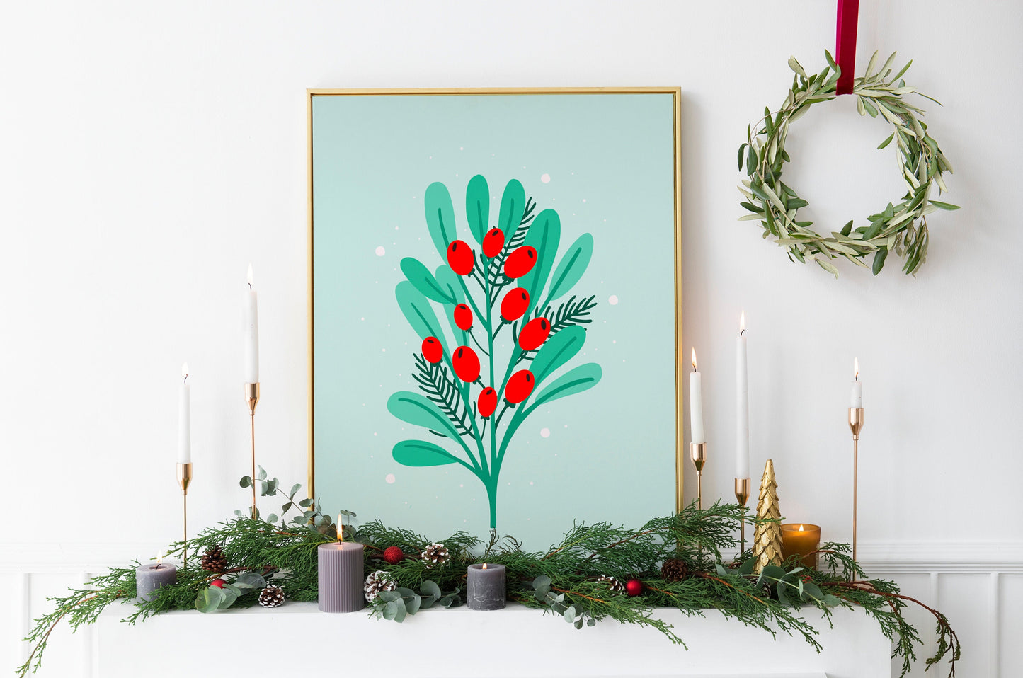 Christmas Mistletoe Print