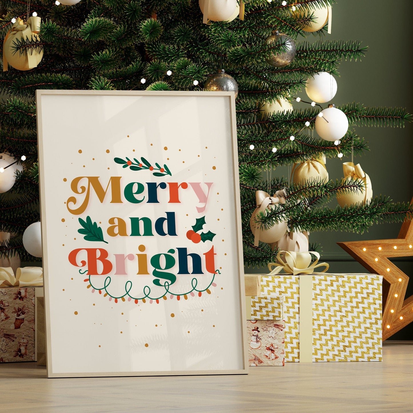 Christmas Merry And Bright Print