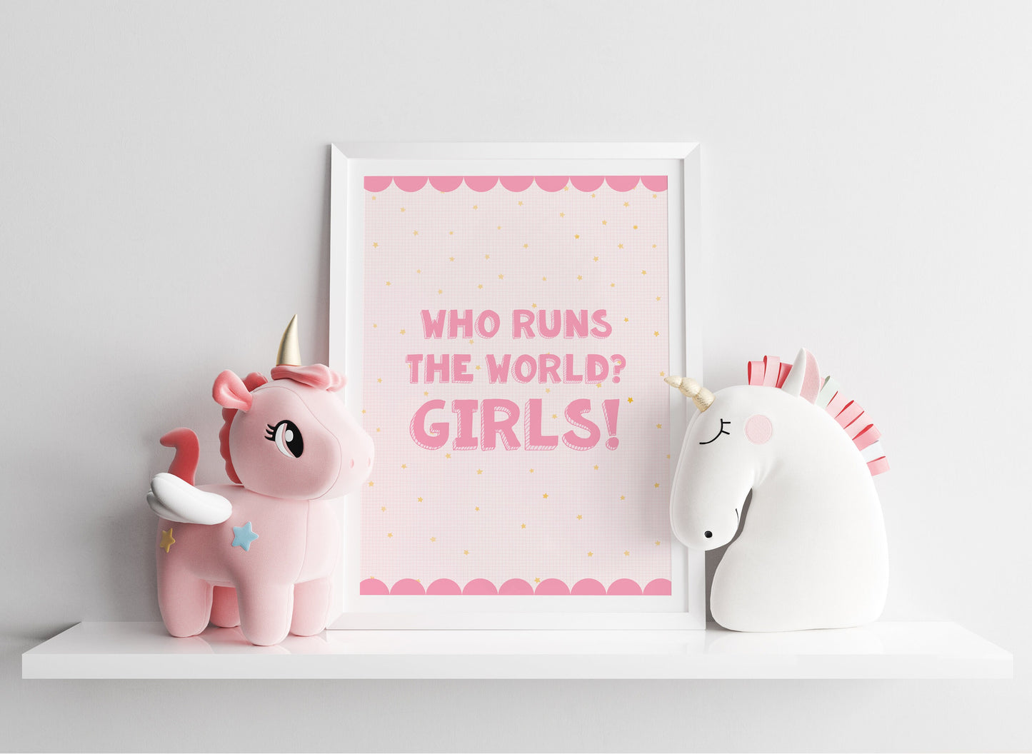 Who Runs The World Girls Print in Pink