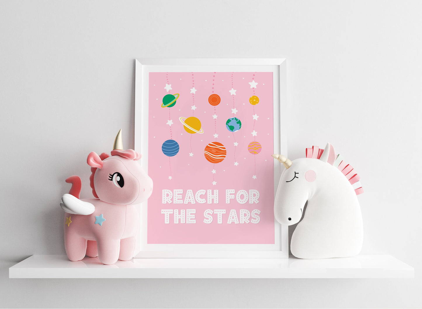 Reach For The Stars Print in Pink