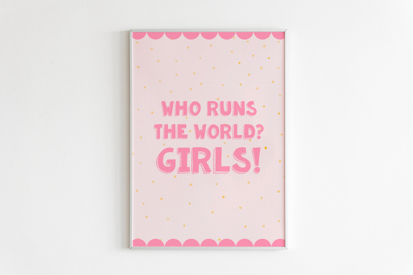 Who Runs The World Girls Print in Pink