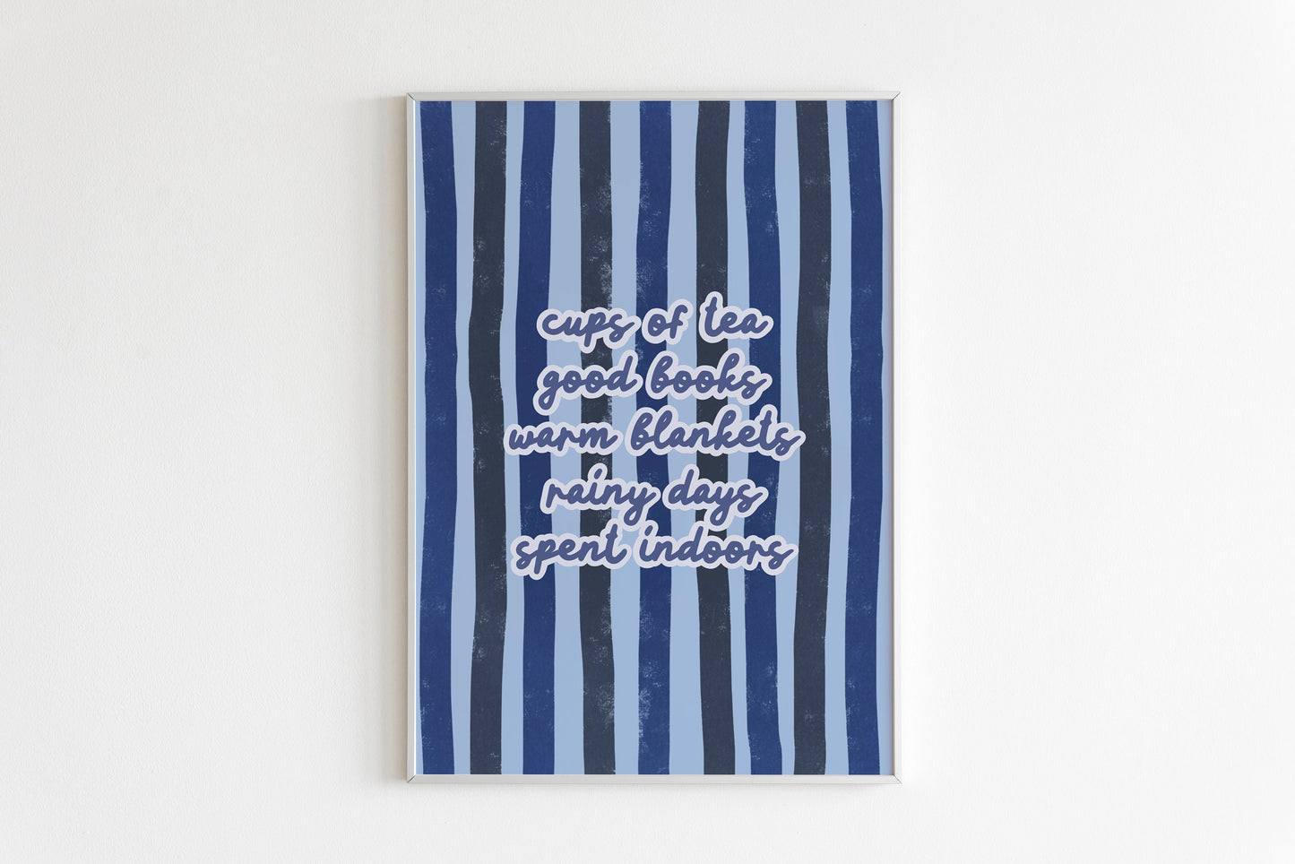 Autumn Quote Print in Blue