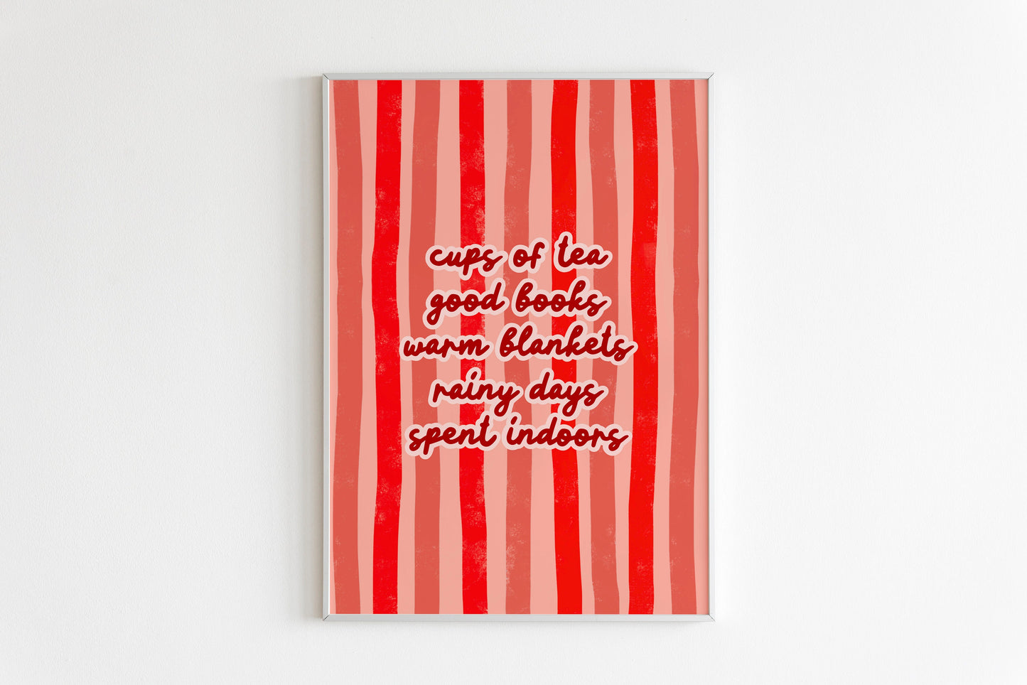 Autumn Quote Print in Red