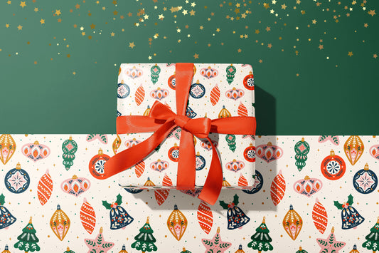 Christmas Baubles Gift Wrap (A2 Sheets)