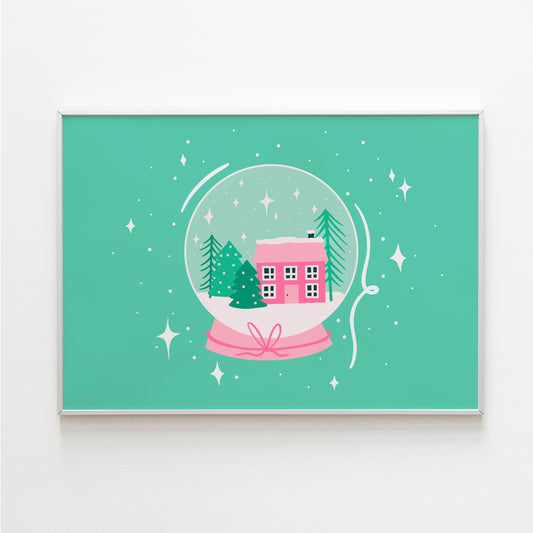 Christmas Snow Globe Print