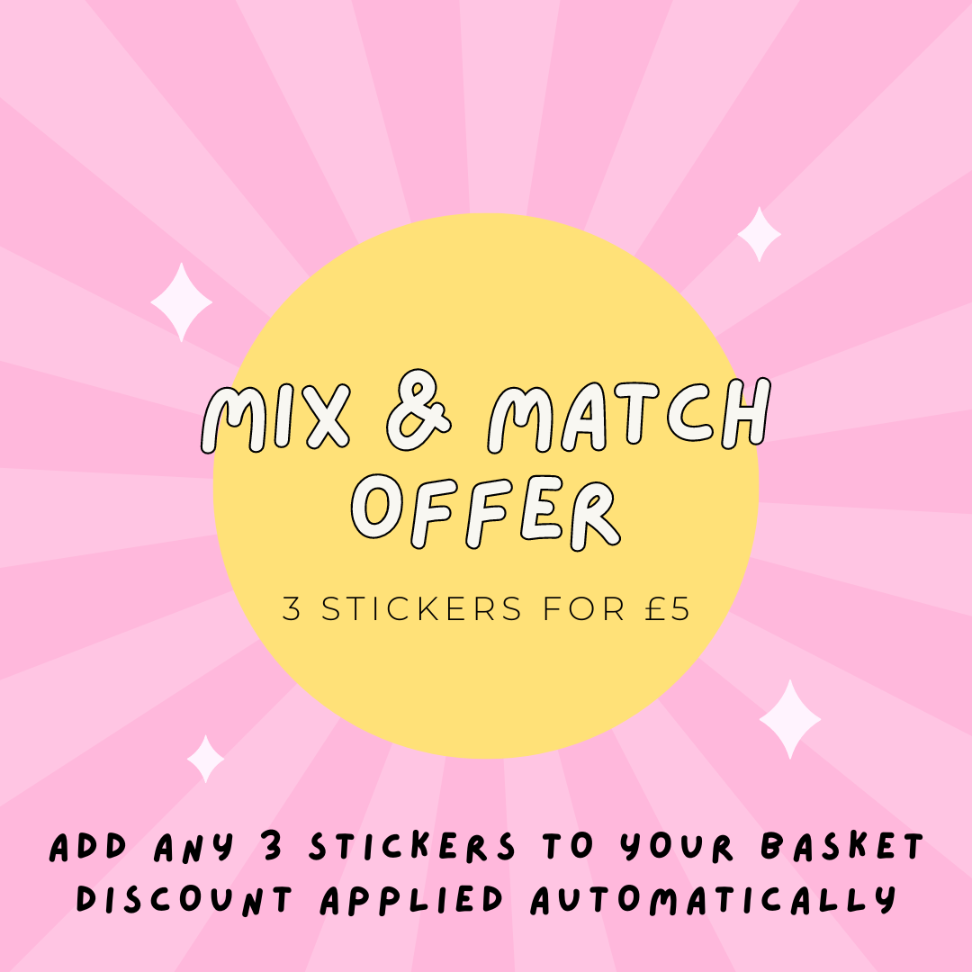 An image showing the multi buy offer for holographic stickers.