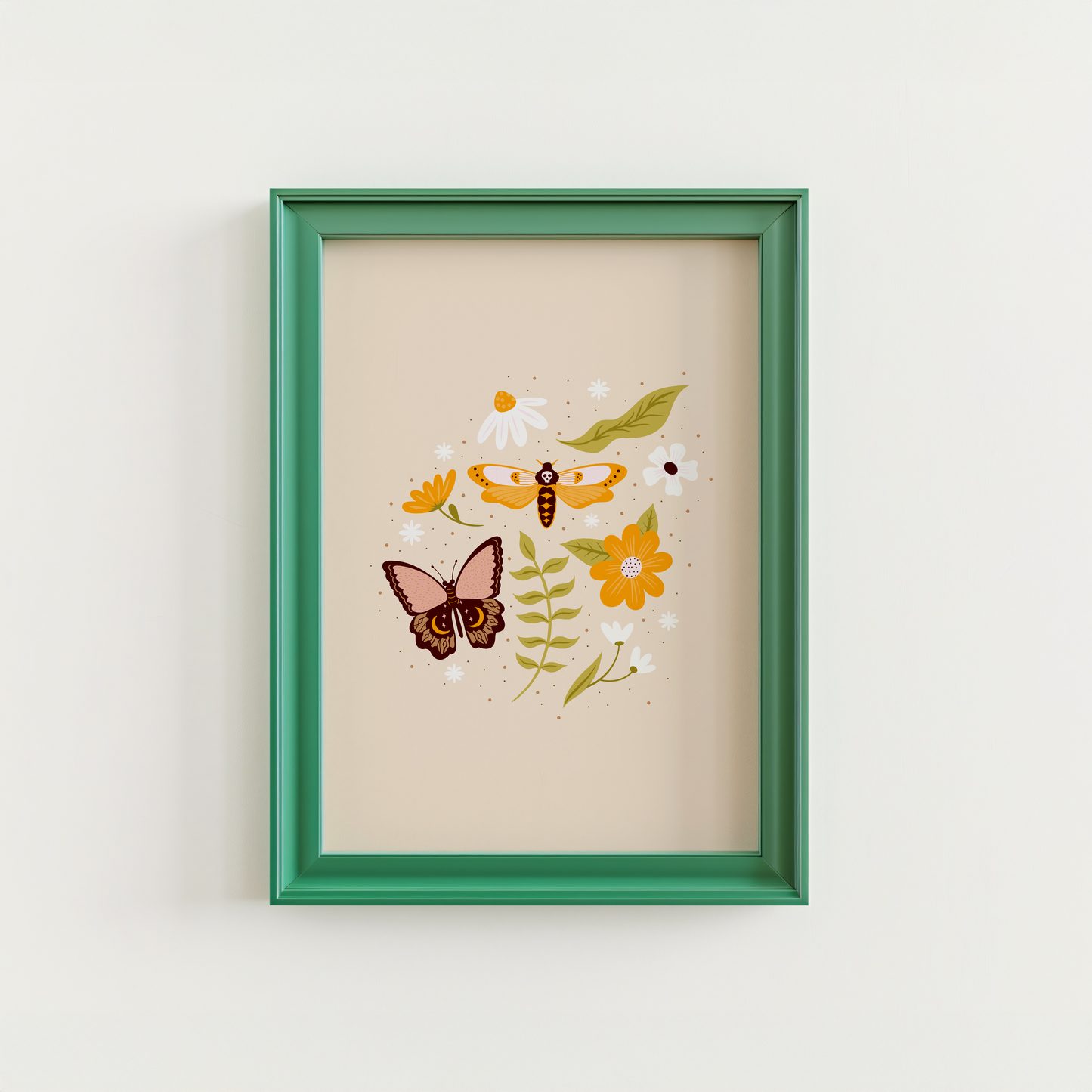 Moth & Butterfly Print