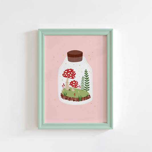 Mushroom Terrarium Print