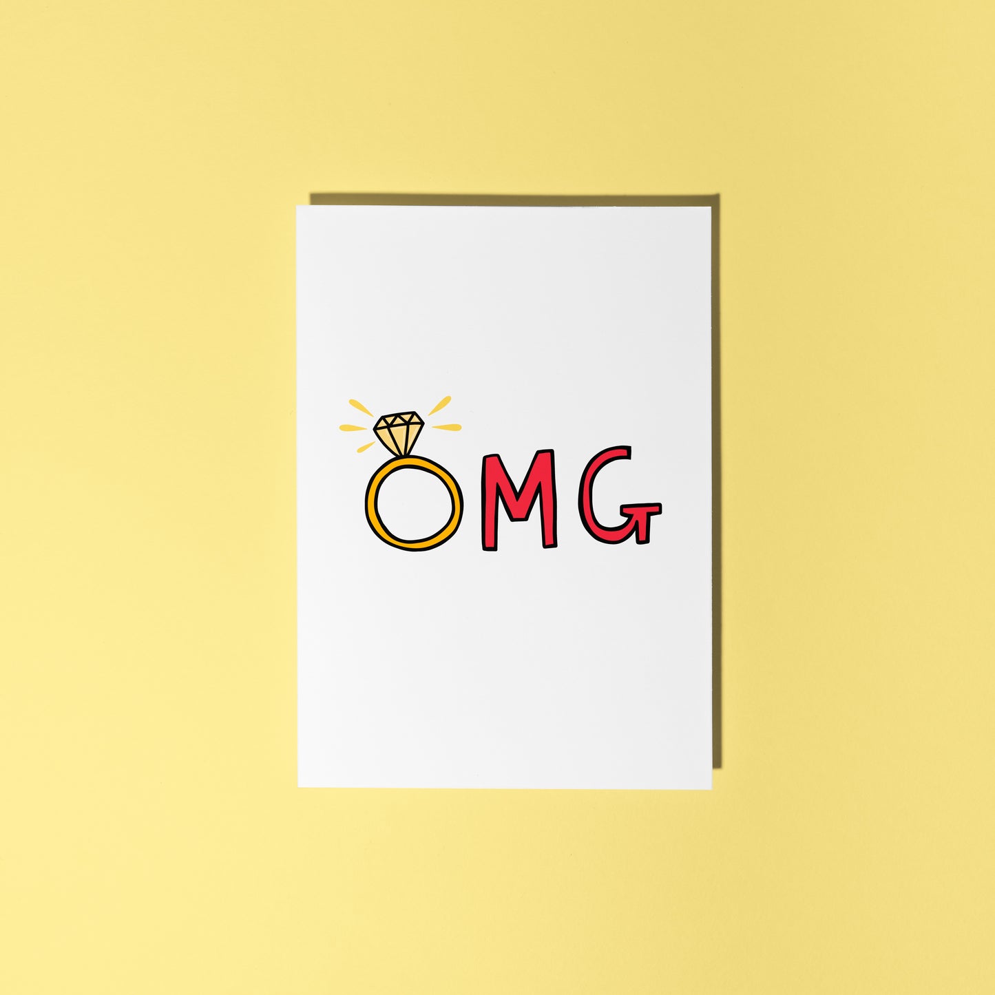 OMG Engagement Card - A6 Greetings Card