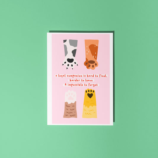 Pet Loss Card - A6 Greetings Card