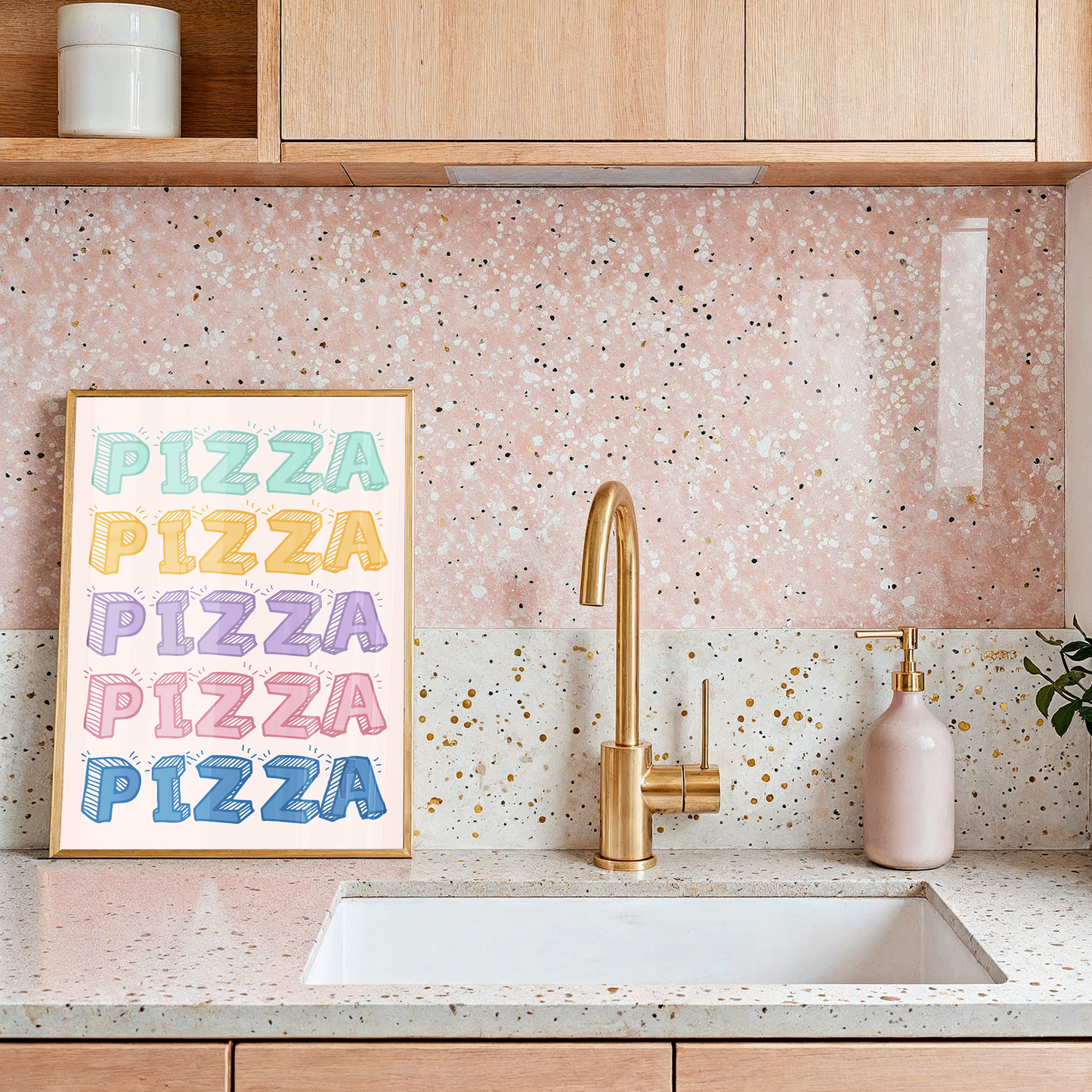 Pizza Print - Colourful Kitchen Wall Art