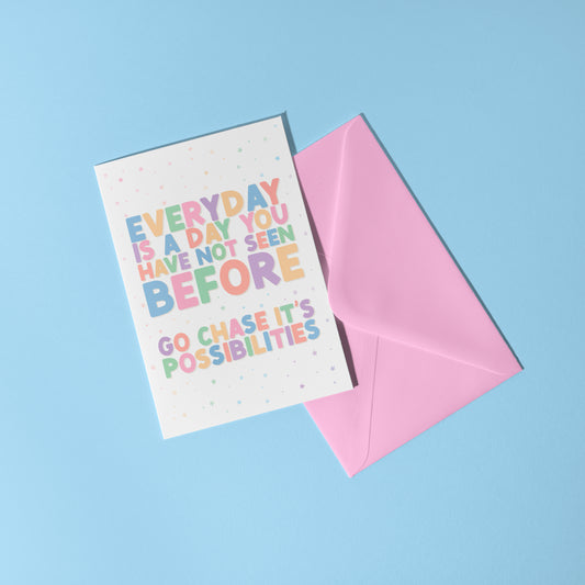 Positivity Quote A6 Greetings Card