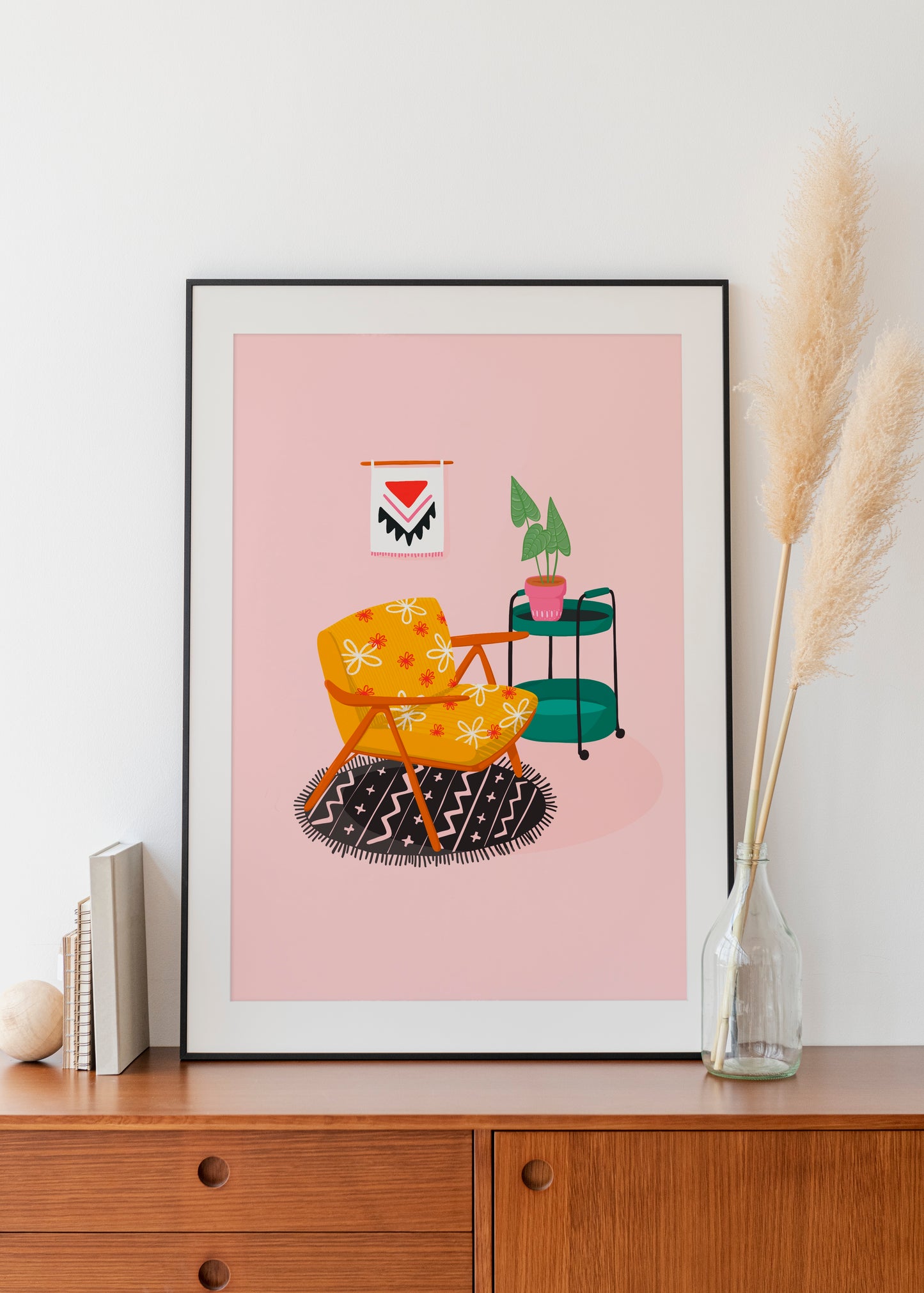 Colourful Living Room Print
