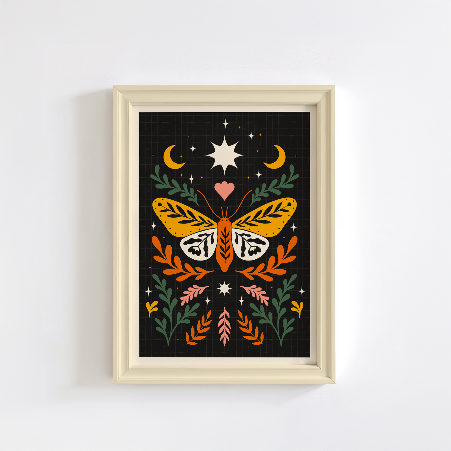 Golden Moth Print - A4 Limited Edition Print