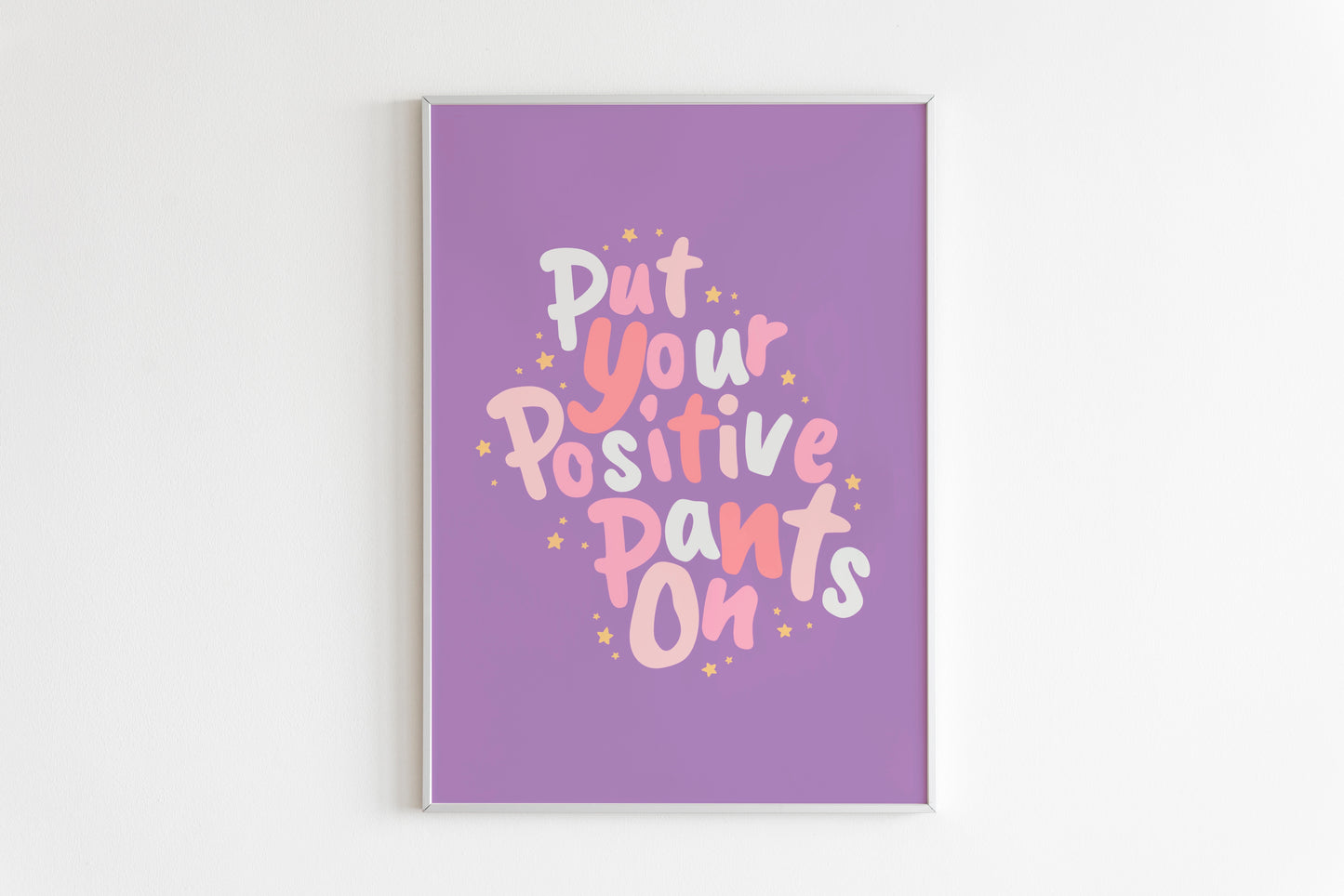 Positive Pants Print in Purple
