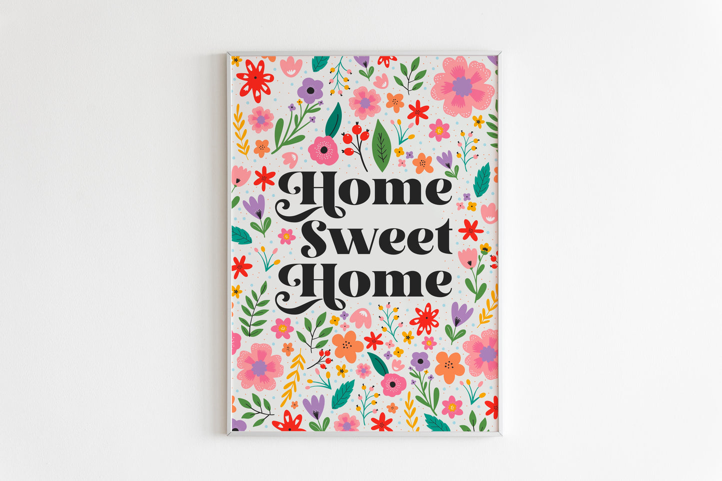 Home Sweet Home Print in White