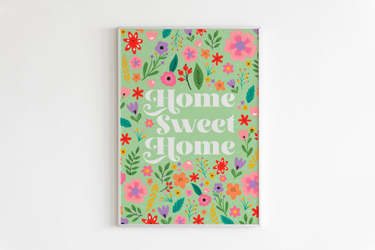 Home Sweet Home Print in Green