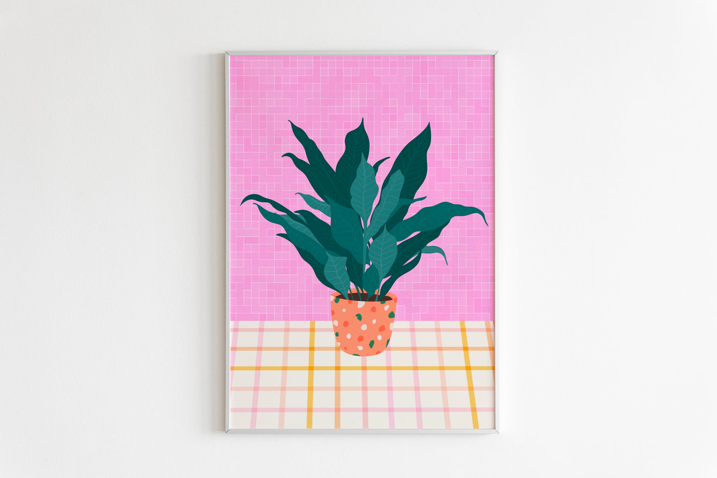 House Plant Print in Pink