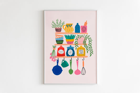 Colourful Kitchen Print