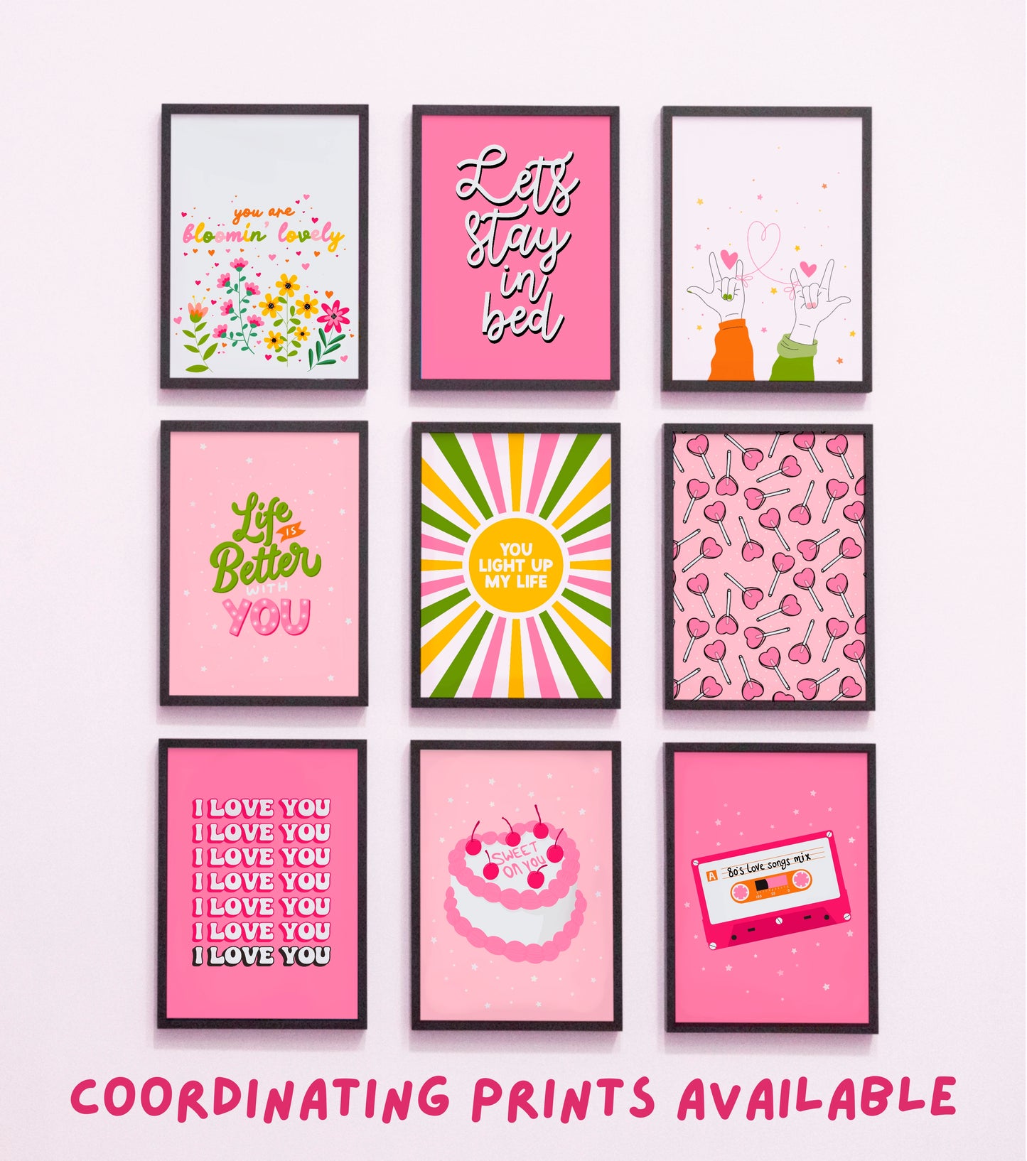 Sweet On You Print in Pink and White