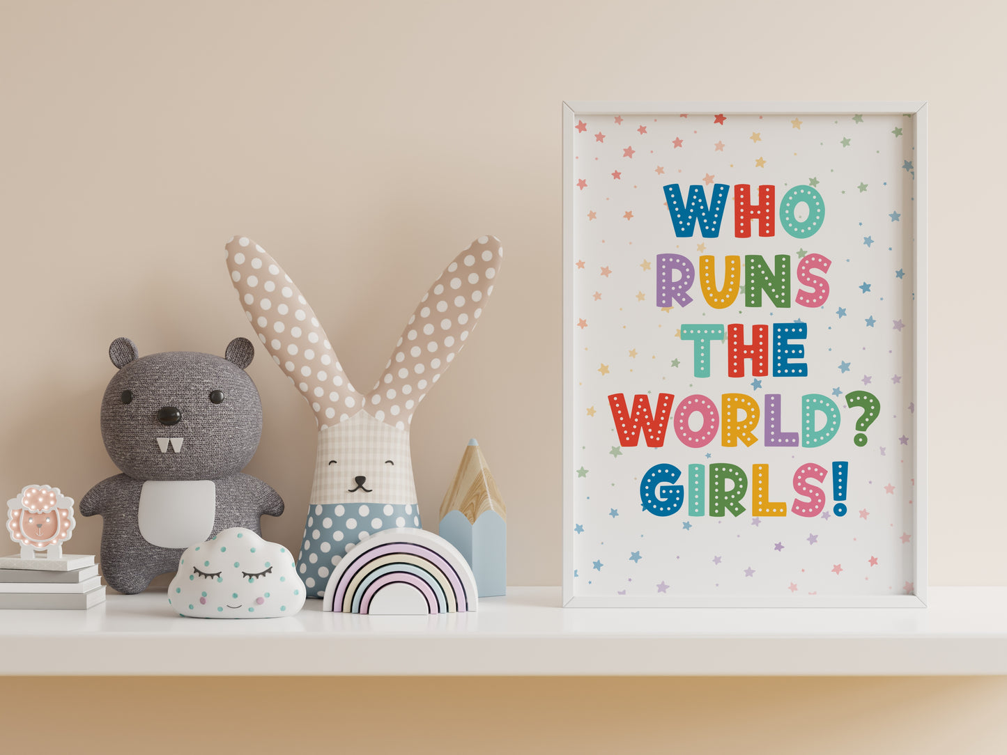 Who Runs The World? Girls! Print with White Background