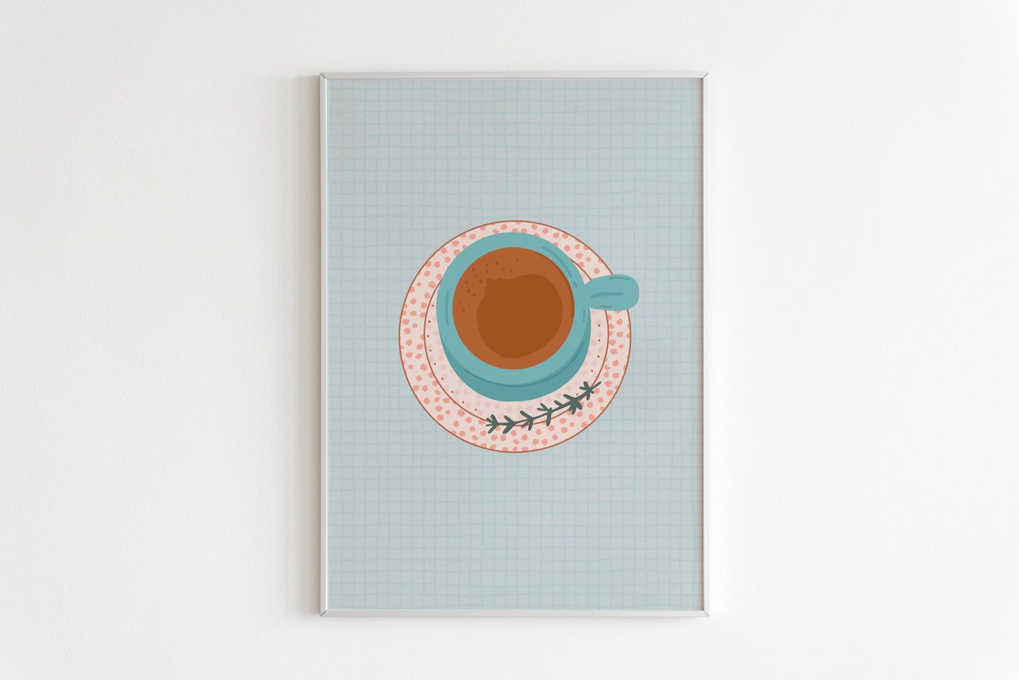 Cute Cup Of Coffee Print in Neutrals