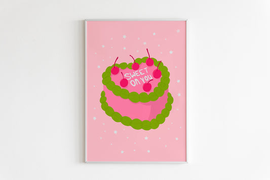Sweet On You Print in Pink and Green