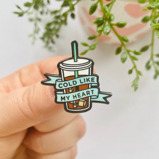 Iced Coffee Enamel Pin Badge