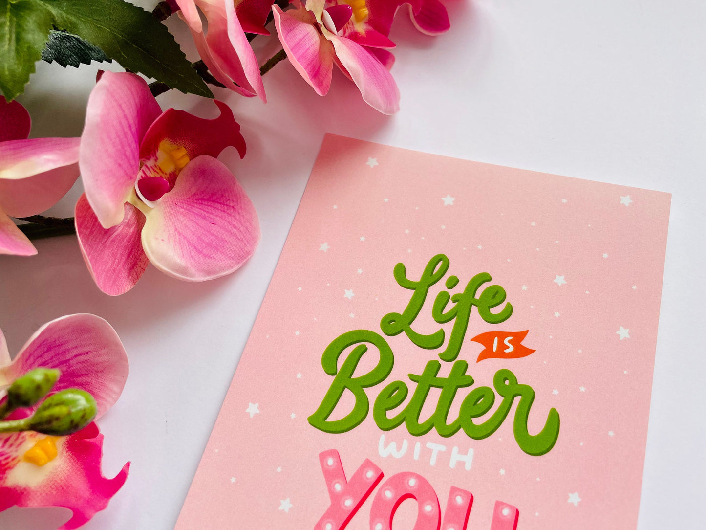 Life Is Better With You Postcard