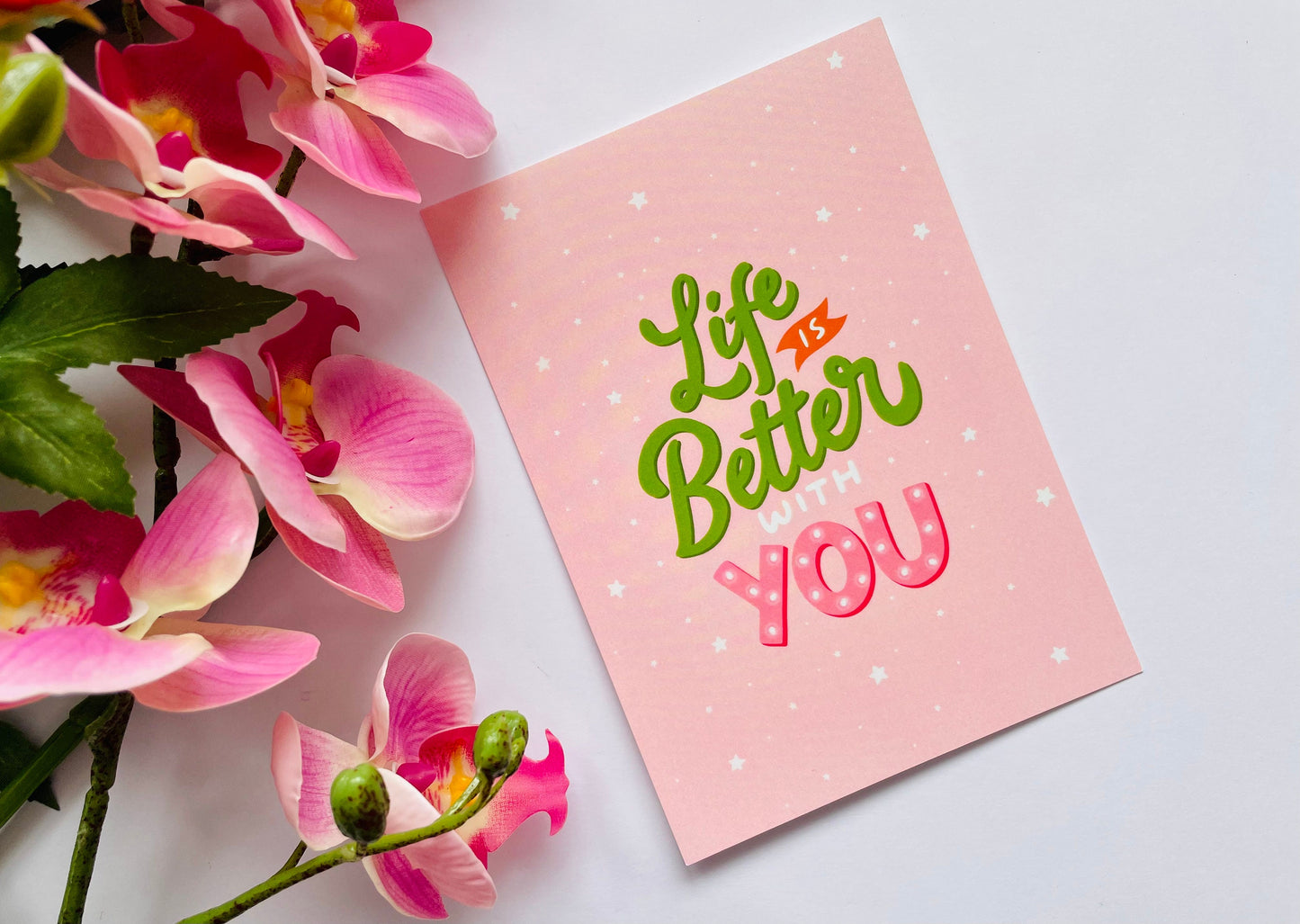 Life Is Better With You Postcard