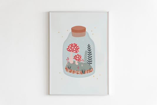Mushroom Terrarium Print