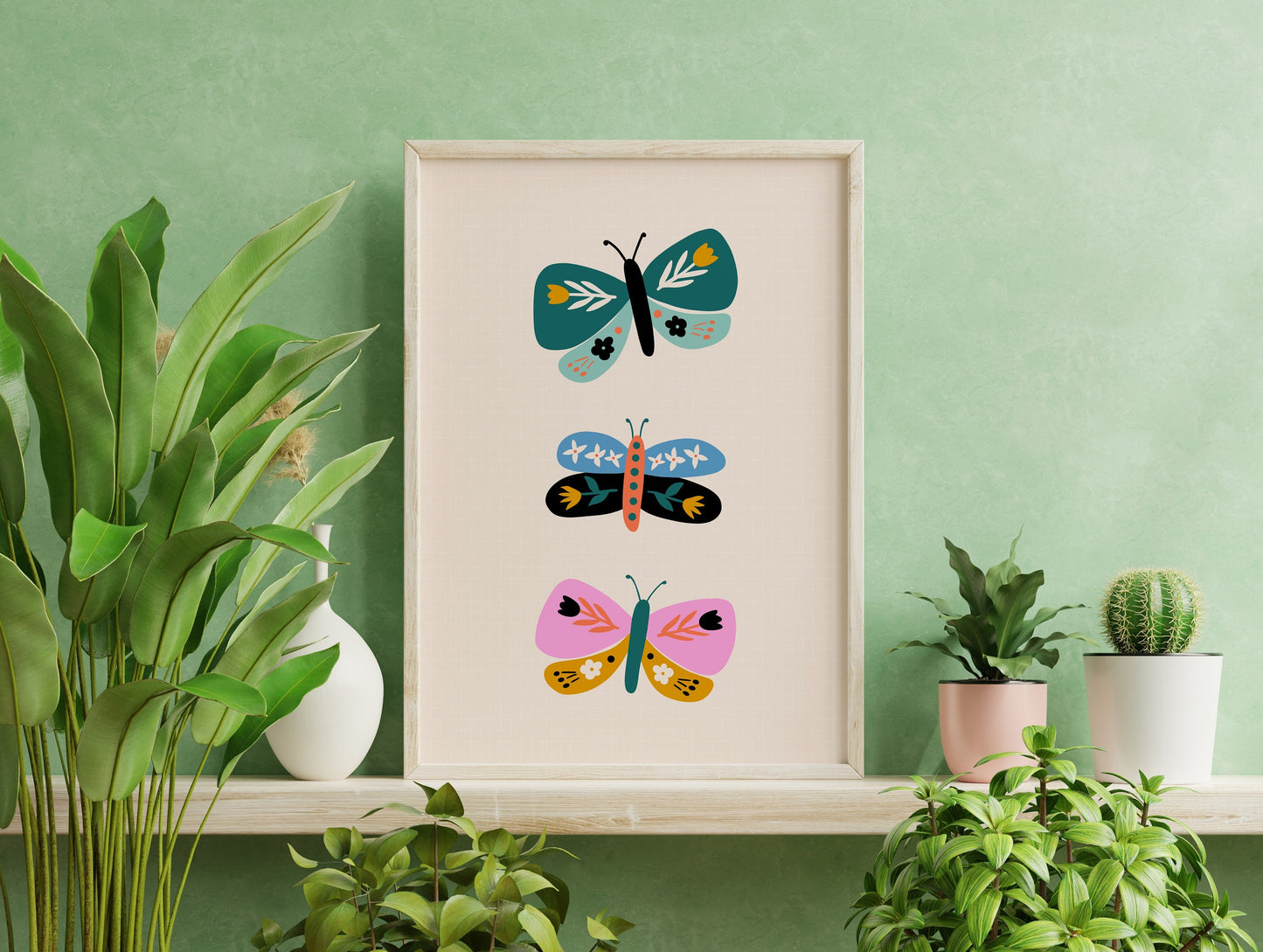 Retro Butterflies Print