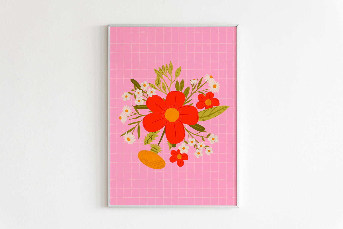 Pink Flowers Print