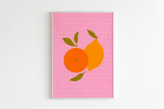 Orange and Lemon Print