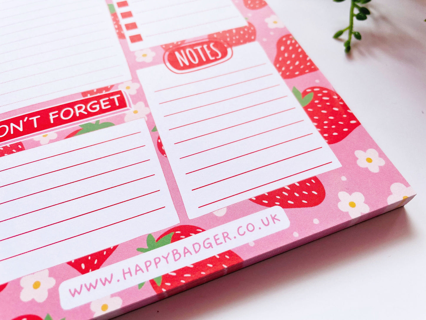 A5 Strawberry Notepad