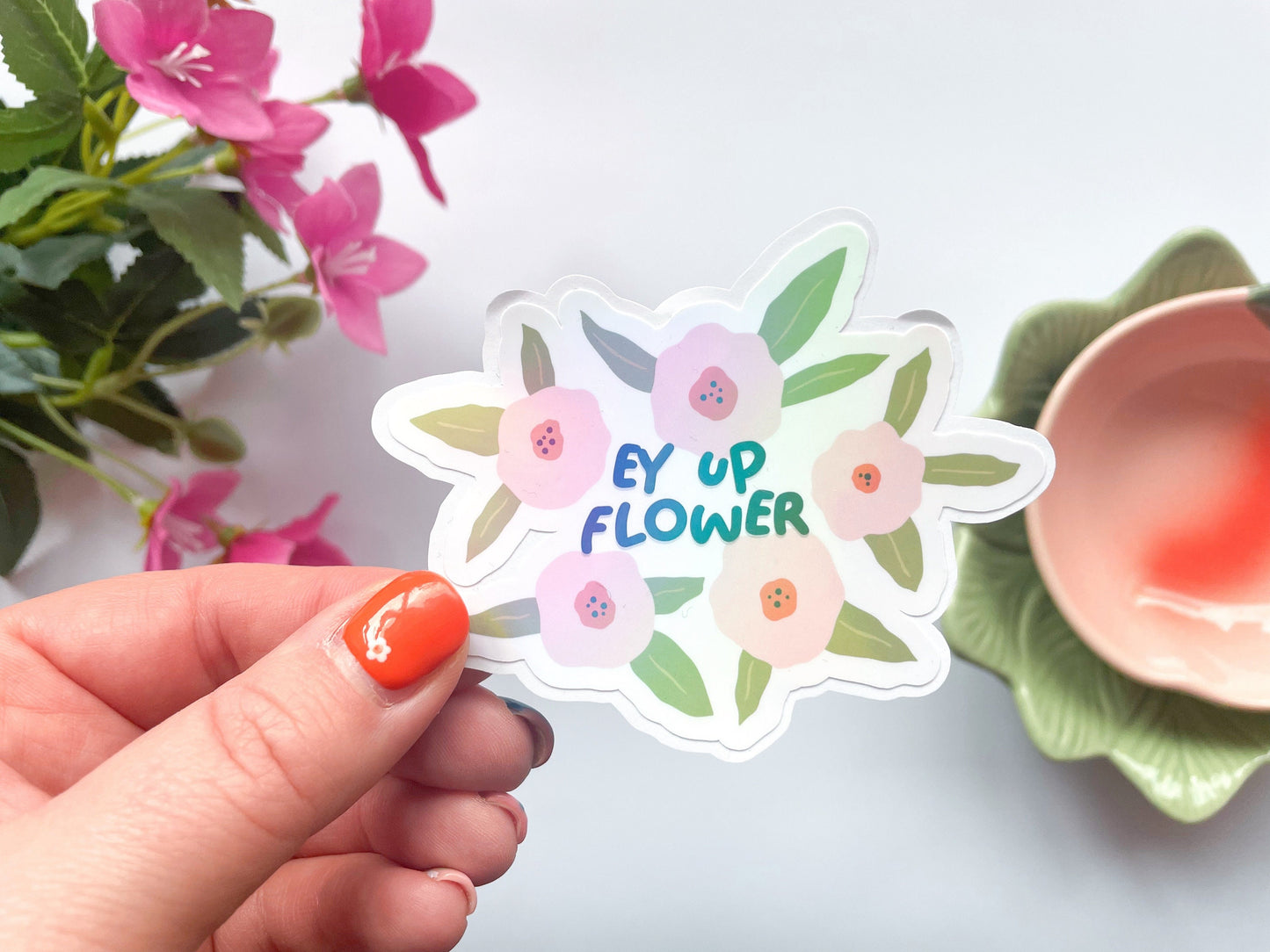 Ey Up Flower Sticker