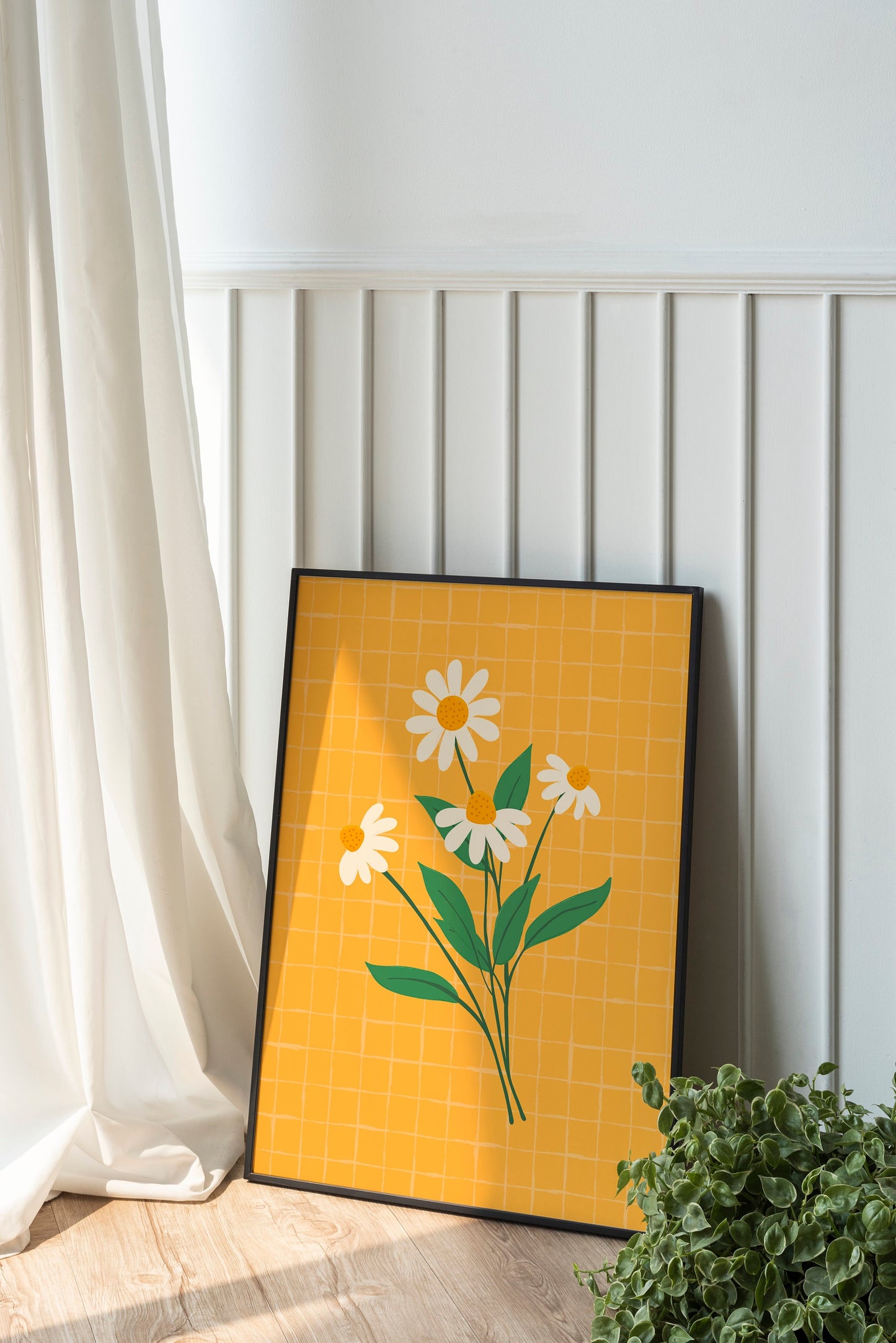 Daisies Print in Yellow